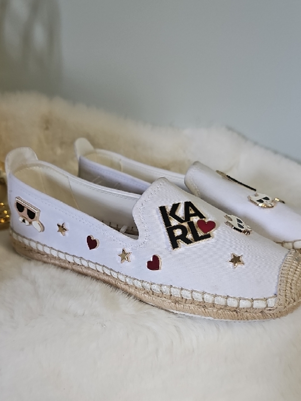 Karl Lagerfeld Paris Malvie White Slip-On